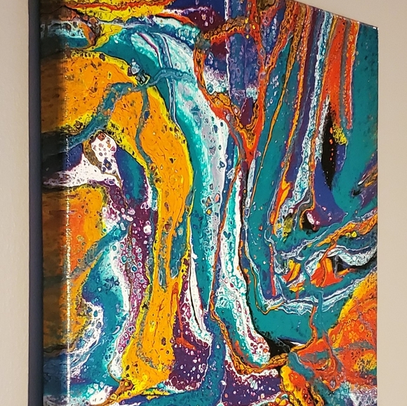Acrylic Fluid Art on Canvas - Picture 3 of 3